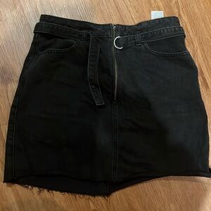 Black denim mini skirt size 11